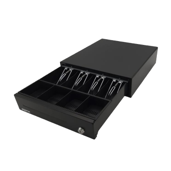 Gaveta de Dinheiro APPROX 41X42X10cm (c/ interior/chave/4 noteiros/8 moedeiros) Preta