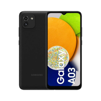Telemóvel SAMSUNG Galaxy A03 Dual SIM 4GB/64GB Black 6,5" HD+ / 4G LTE/ Câm. Frontal 5MP/ Câm. Tras.Dupla 48MP+2MP BT5.0 / Bat.5000mAh Preto Android 11 - SM-A035G/DSN